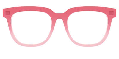 The Red to Coral Gradient Crystal - Front Top Thumbnail - Pair Eyewear