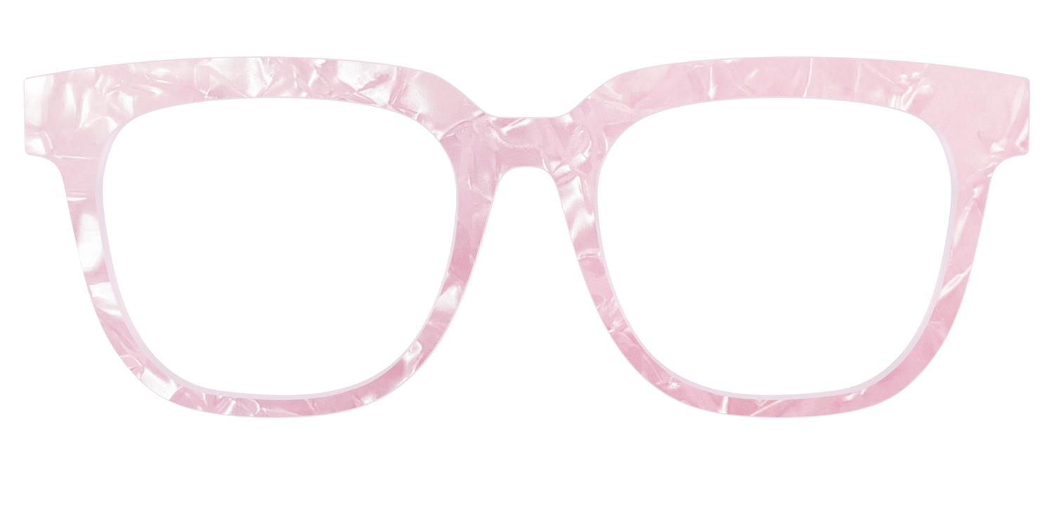 The Rose Quartz Pearl Marble - Front Top Image - Pair Eyewear