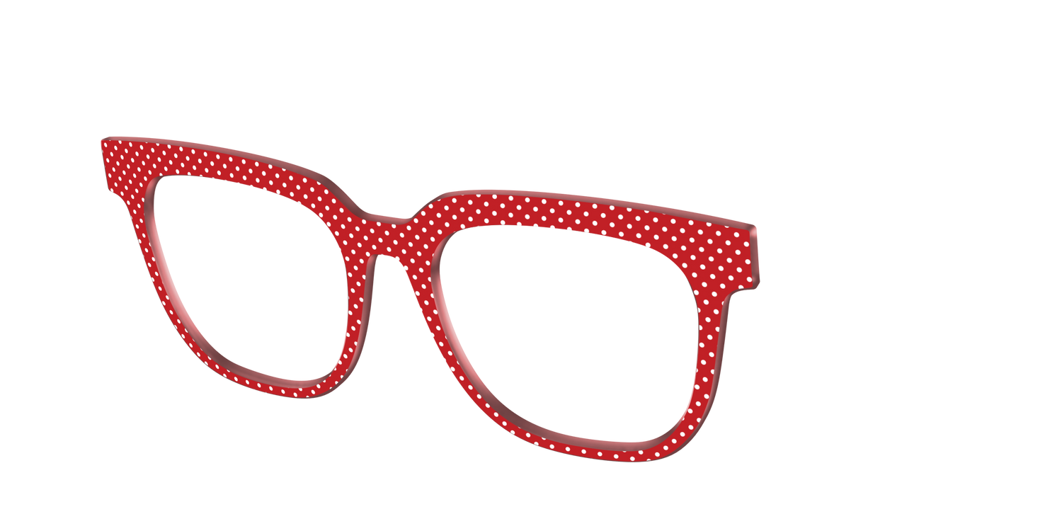 The Ruby Pin Dot - Angle Top Image - Pair Eyewear