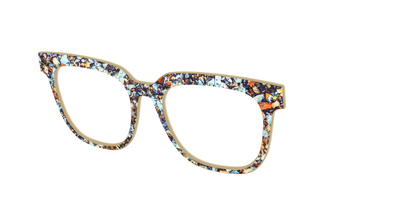 The Seashell Tortoise with Holographic Glitter - Angle Top Thumbnail - Pair Eyewear
