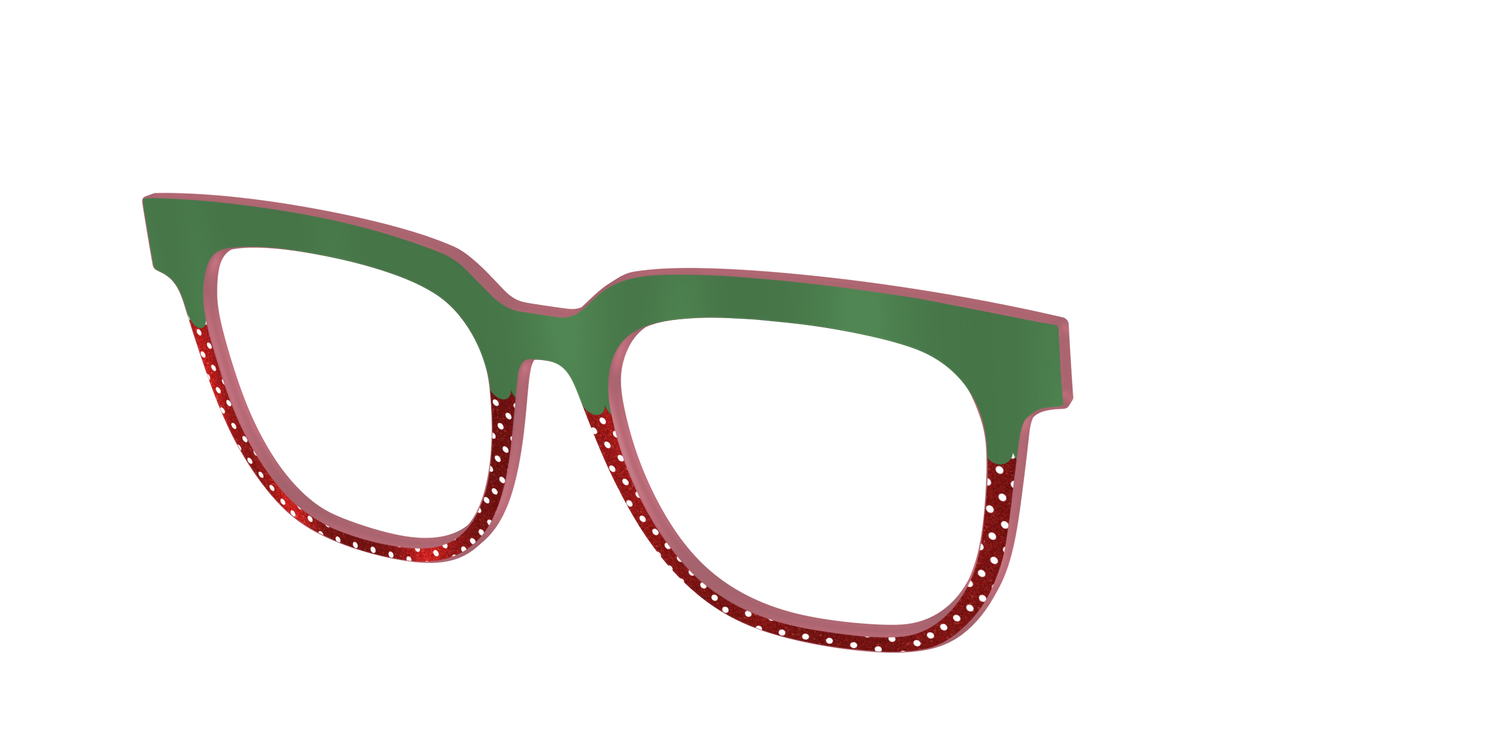 The Shimmer Strawberry - Angle Top Image - Pair Eyewear
