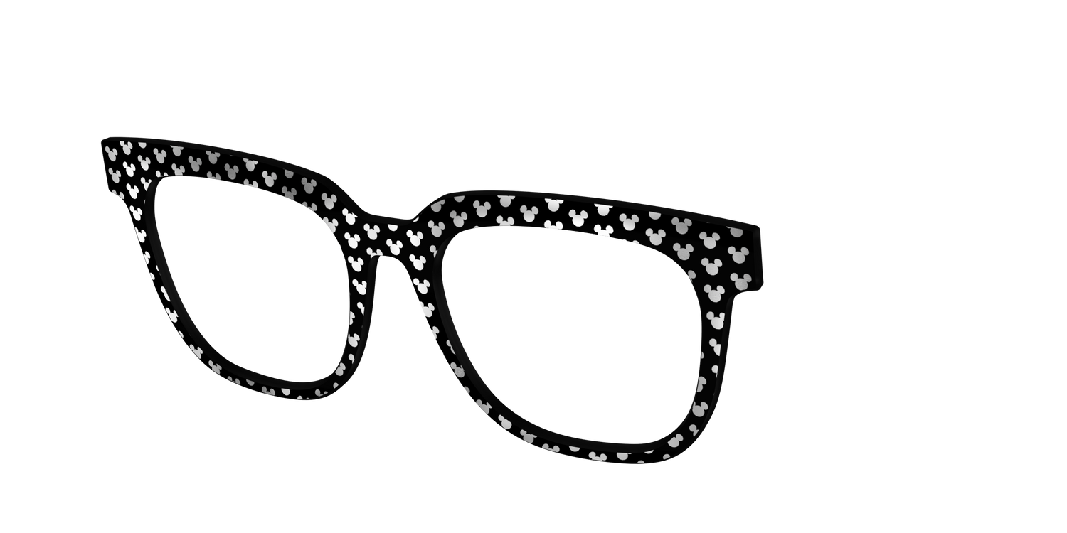 The Silver Foil Mickey - Angle Top Image - Pair Eyewear