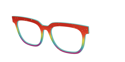 The Spectrum Gradient with Gold Flakes - Angle Top Thumbnail - Pair Eyewear