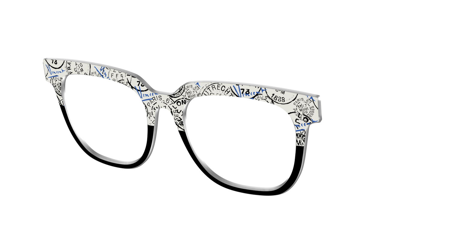 The Stamps Split - Angle Top Image - Pair Eyewear