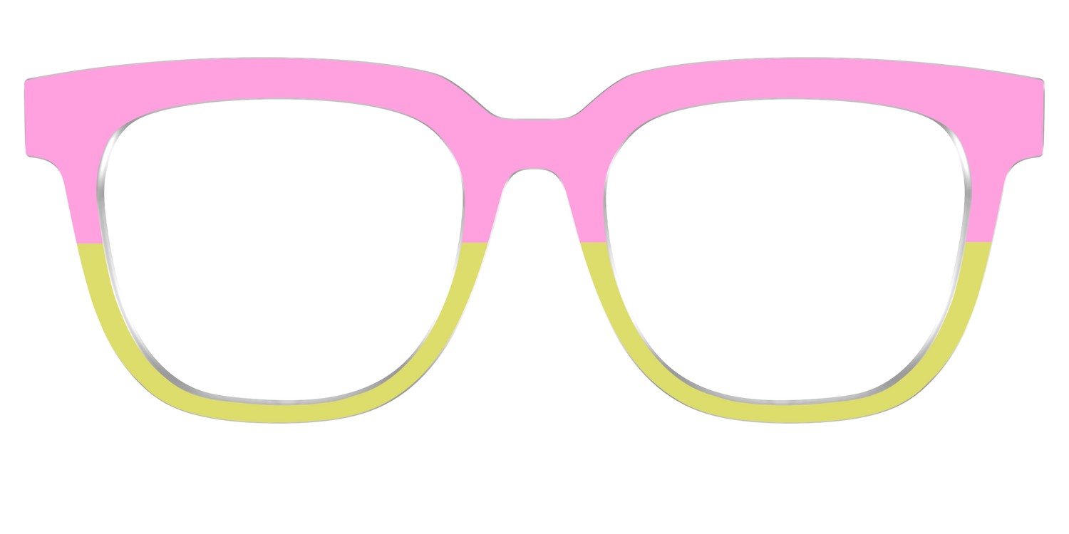The Sweet Pea & Chartreuse Split - Front Top Image - Pair Eyewear