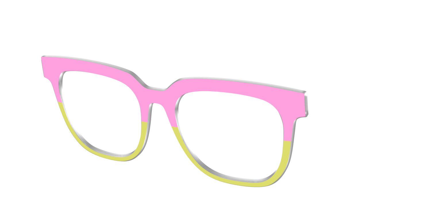 The Sweet Pea & Chartreuse Split - Angle Top Image - Pair Eyewear