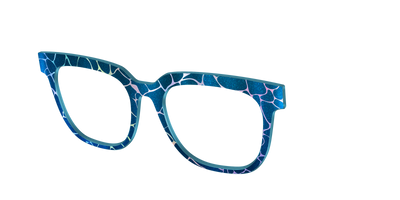 The Teal Shimmer Holographic Pool - Angle Top Thumbnail - Pair Eyewear