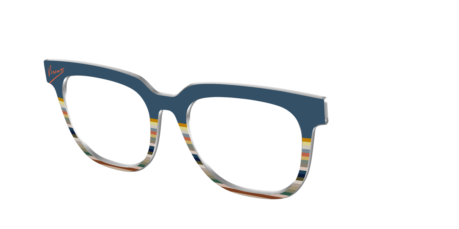 The Vincent Stripes - Angle Top Image - Pair Eyewear