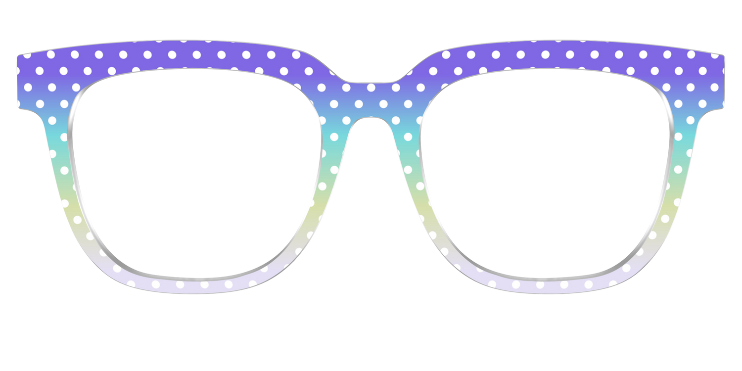 The Violet to Thistle Gradient Polka Dot - Front Top Image - Pair Eyewear