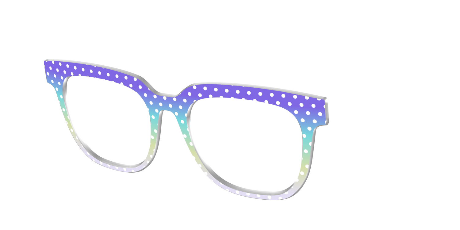 The Violet to Thistle Gradient Polka Dot - Angle Top Image - Pair Eyewear