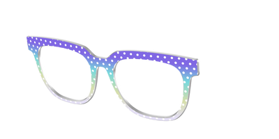 The Violet to Thistle Gradient Polka Dot - Angle Top Thumbnail - Pair Eyewear