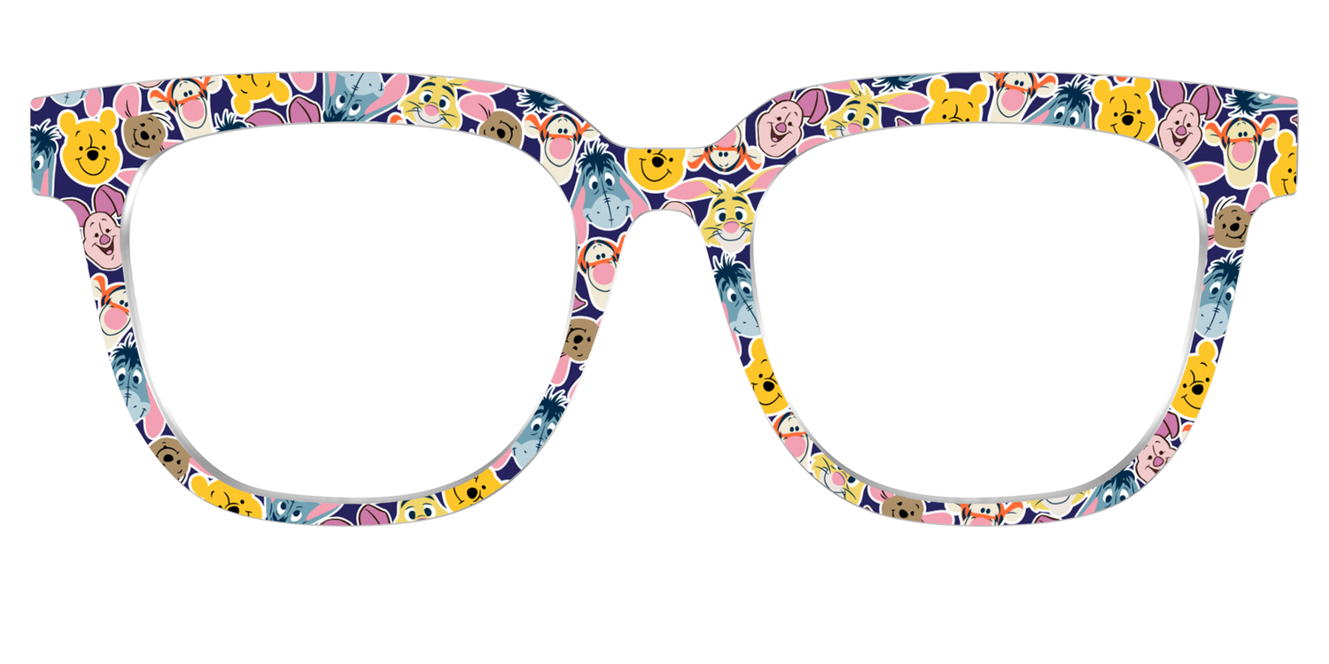 Winnie the Pooh & Friends Stickers - Front Top Image - Pair Eyewear
