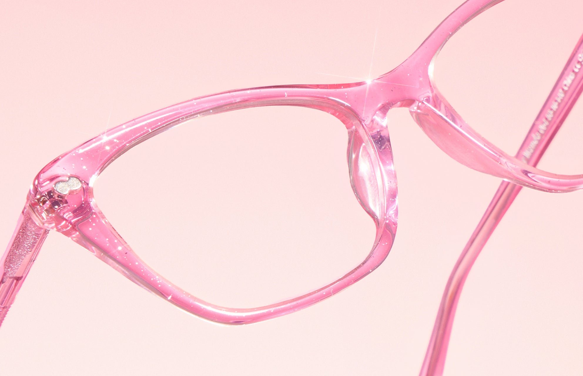 The Zuri - Pink Glitter Clear – Pair Eyewear
