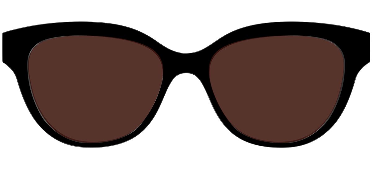 The Black with Brown Golf lens - Front Top Image - Pair Eyewear