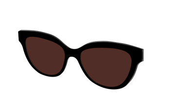 The Black with Brown Golf lens - Angle Top Thumbnail - Pair Eyewear