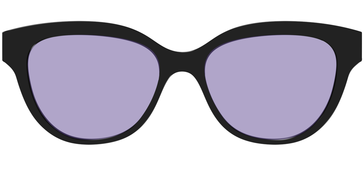The Black With Celestial Purple lens - Front Top Image - Pair Eyewear