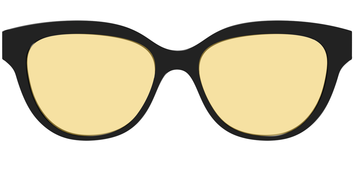 The Black With Citrine Yellow lens - Front Top Image - Pair Eyewear
