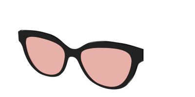 The Black With Coral Pink lens - Angle Top Thumbnail - Pair Eyewear