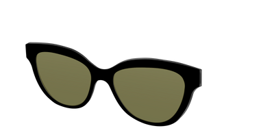 The Black with Green Racquet Sport lens - Angle Top Thumbnail - Pair Eyewear