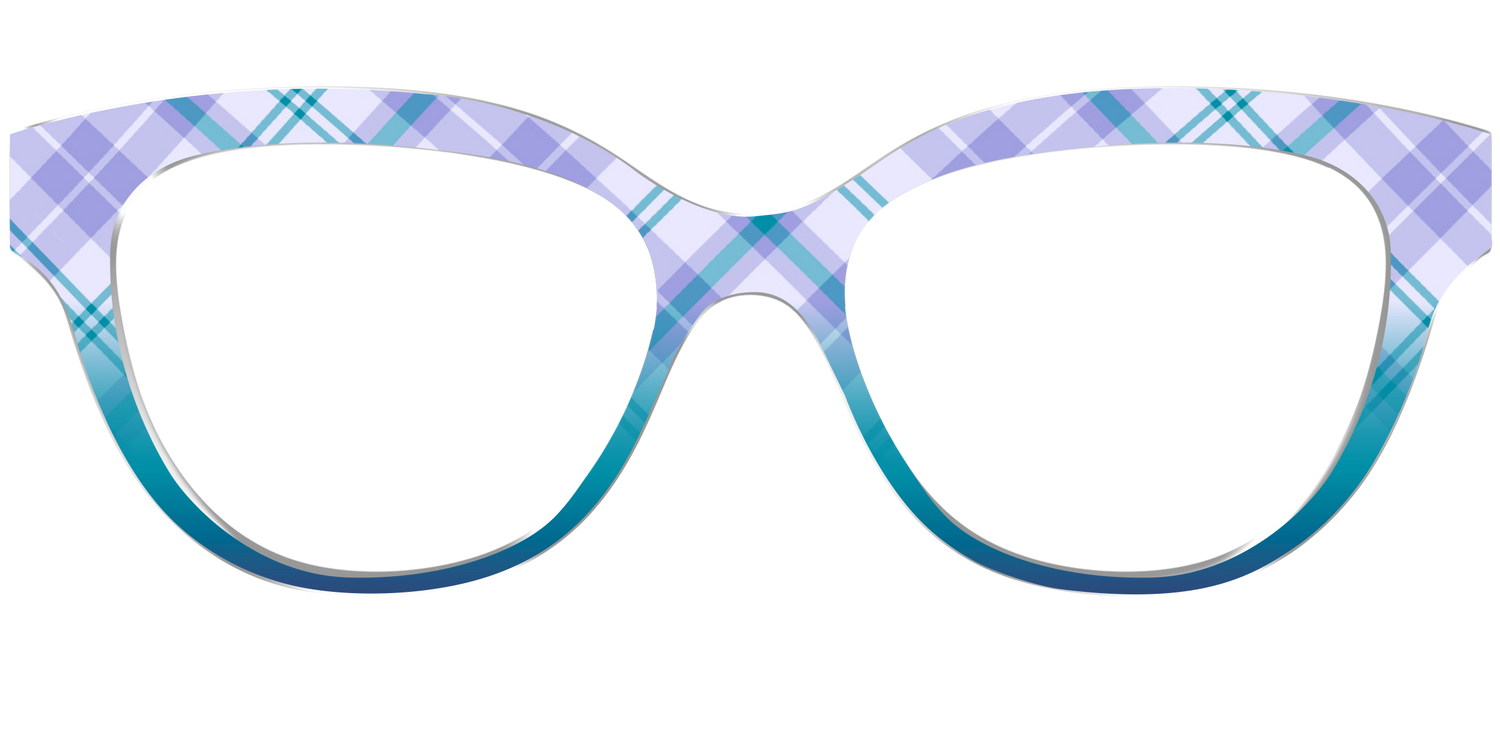 The Bluebell Plaid - Front Top Image - Pair Eyewear