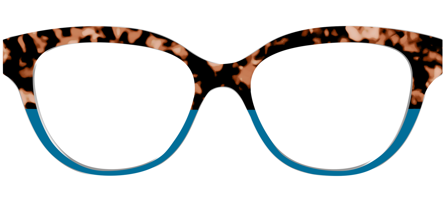 The Bondi Blue Tortoise Split - Front Top Image - Pair Eyewear