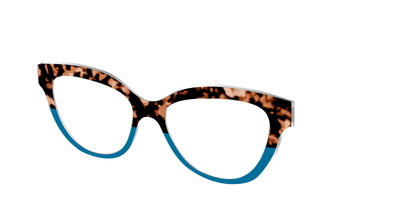 The Bondi Blue Tortoise Split - Angle Top Thumbnail - Pair Eyewear