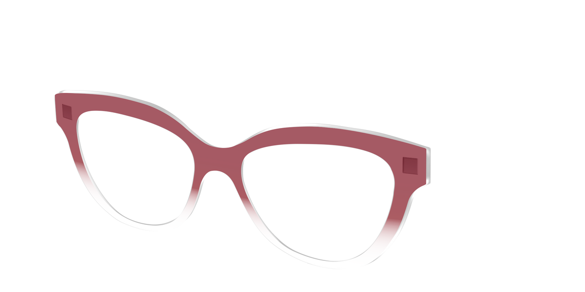 The Burgundy Gradient Crystal - Angle Top Image - Pair Eyewear