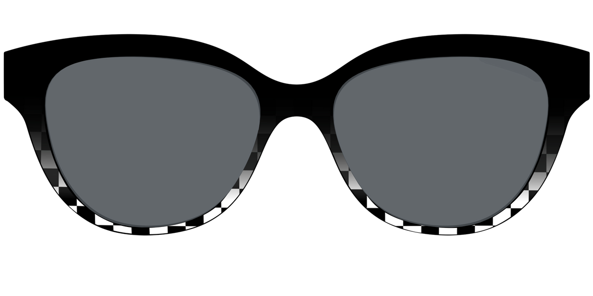 The Polarized Checkerboard Fade Sun Top - Front Top Image - Pair Eyewear