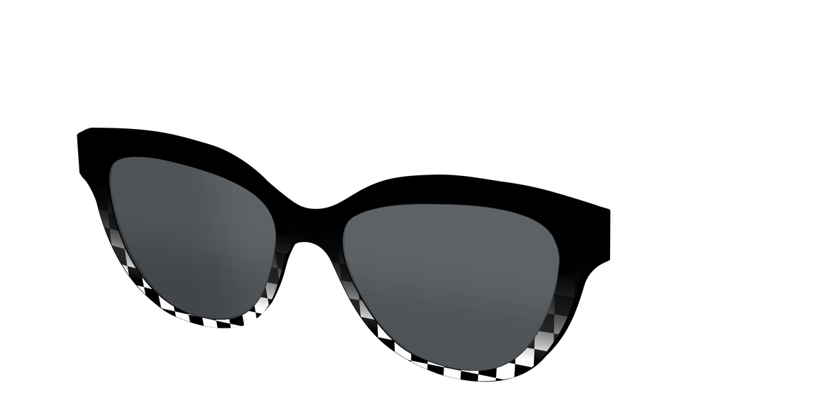 The Polarized Checkerboard Fade Sun Top - Angle Top Image - Pair Eyewear