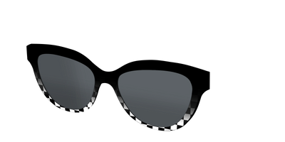 The Polarized Checkerboard Fade Sun Top - Angle Top Thumbnail - Pair Eyewear