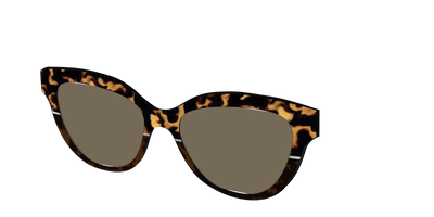The Polarized Chic Tortoise Split Sun Top - Angle Top Thumbnail - Pair Eyewear