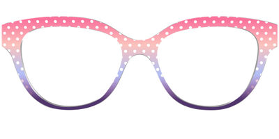 The Coral to Lilac Gradient Polka Dot - Front Top Thumbnail - Pair Eyewear