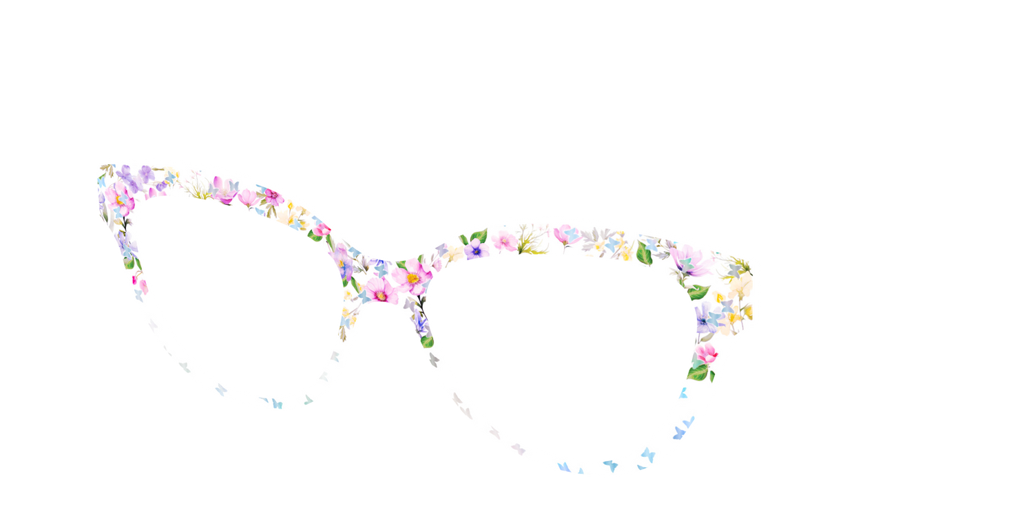 The Delicate Flower Crown with Butterfly Glitter - Angle Top Image - Pair Eyewear