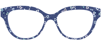 The Denim Heart Glitter Crystal - Front Top Thumbnail - Pair Eyewear
