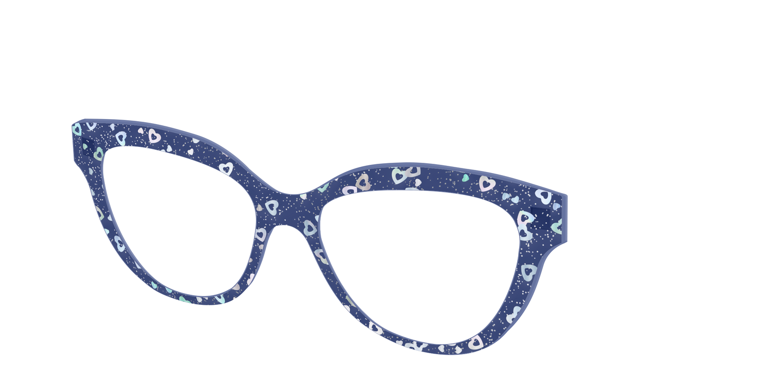 The Denim Heart Glitter Crystal - Angle Top Image - Pair Eyewear