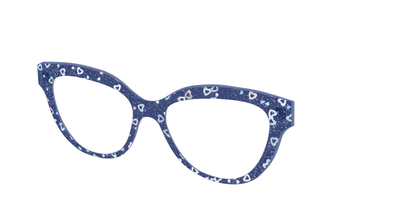 The Denim Heart Glitter Crystal - Angle Top Thumbnail - Pair Eyewear