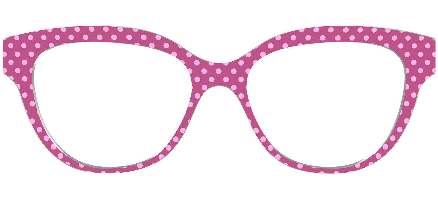 The Fuchsia Polka Dots - Front Top Image - Pair Eyewear