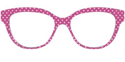 The Fuchsia Polka Dots - Front Top Thumbnail - Pair Eyewear