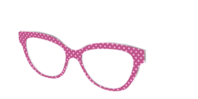 The Fuchsia Polka Dots - Angle Top Thumbnail - Pair Eyewear