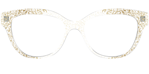 The Golden Flair Glitter Crystal with Gold Foil - Pair Eyewear