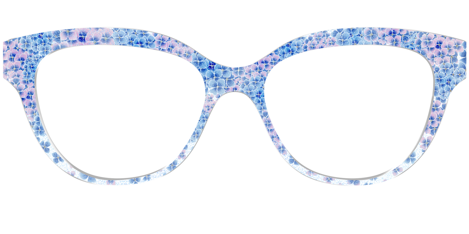 The Hydrangea Confetti Crystal with Gold Foil - Front Top Image - Pair Eyewear