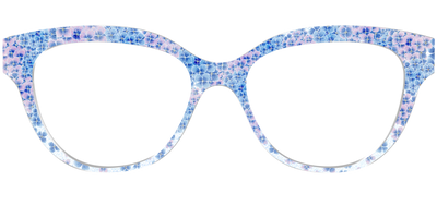 The Hydrangea Confetti Crystal with Gold Foil - Front Top Thumbnail - Pair Eyewear