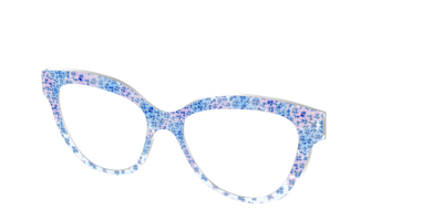 The Hydrangea Confetti Crystal with Gold Foil - Angle Top Thumbnail - Pair Eyewear