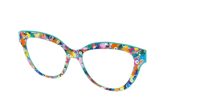 The Imaginative Tortoise with Bubble Glitter - Angle Top Thumbnail - Pair Eyewear