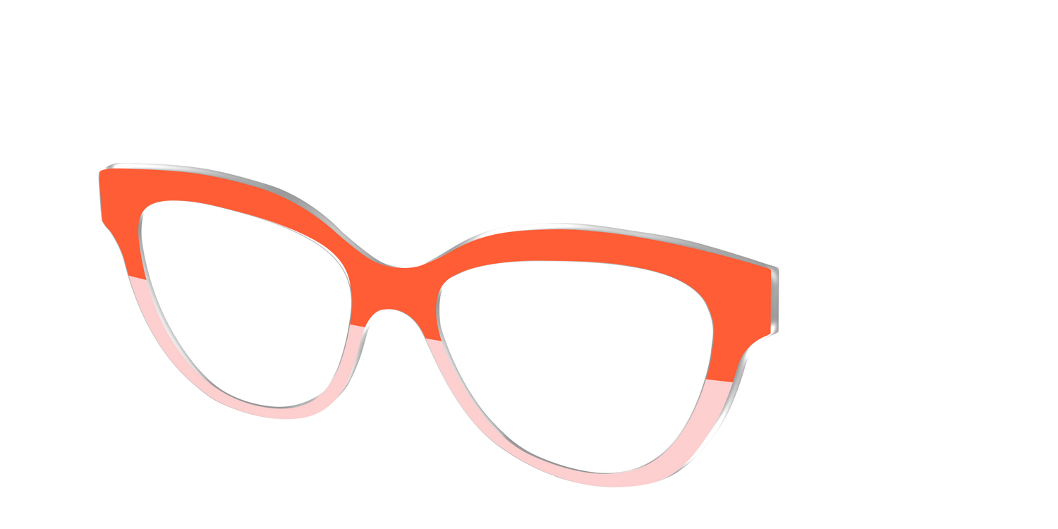 The Jasper & Venetian Pink Split - Angle Top Image - Pair Eyewear