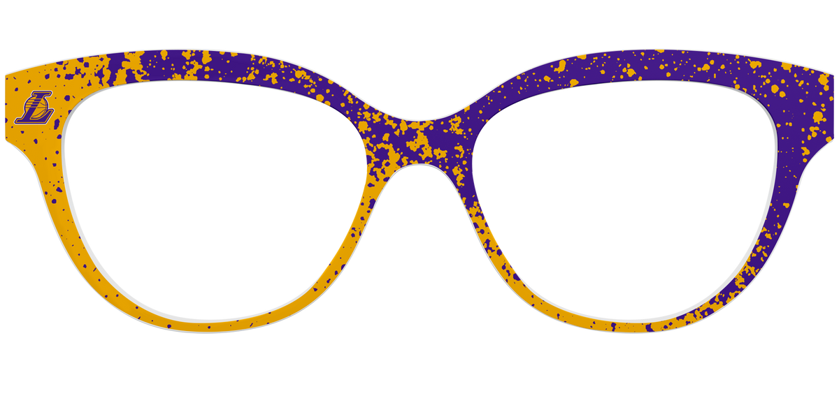 Lakers Splatter - Front Top Image - Pair Eyewear