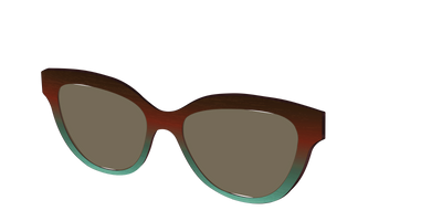 The Polarized Mahogany to Juniper Woodgrain Sun Top - Angle Top Thumbnail - Pair Eyewear