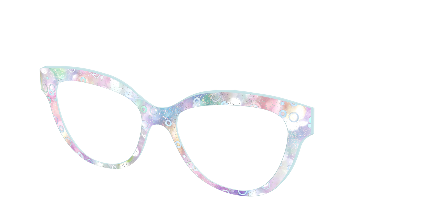 The Mermaid Bokeh with Bubble Glitter - Angle Top Image - Pair Eyewear