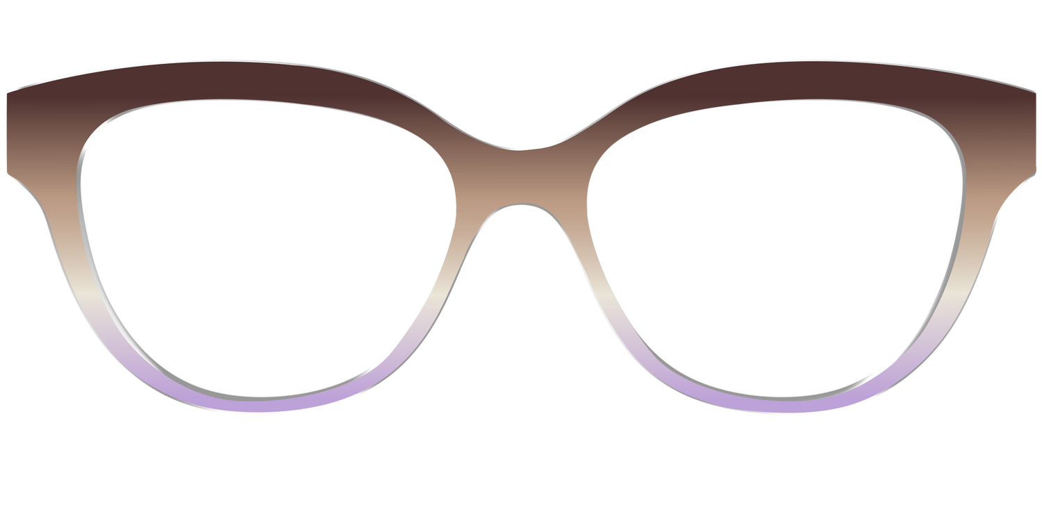 The Mocha to Light Lavender Gradient - Front Top Image - Pair Eyewear