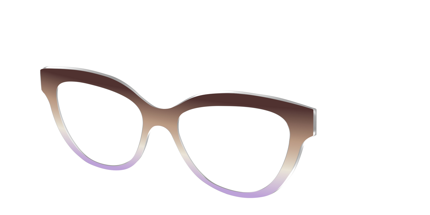 The Mocha to Light Lavender Gradient - Angle Top Image - Pair Eyewear